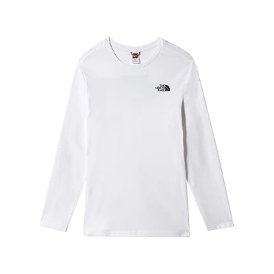 Imagen de THE NORTH FACE LOGOWEAR Camisa de Manga Larga Easy para Hombre, Blanco (TNF White), XS