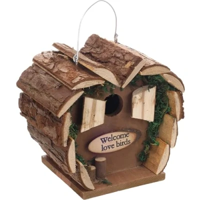 Imagen de Flamingo Caja Nido para pájaros Cortesa Cuoero Madera 16x12x15.5cm Resistente a la Intemperie de Pino Certificado FSC