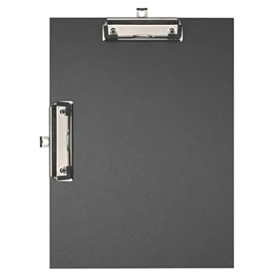 Imagen de Exacompta 18271E Porta bloc en papel con doble pinza y sitema de fijación mural para un uso horizontal vertical tamaño 23 cm x 32 documentos A4 color negro.