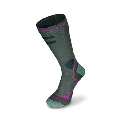 Imagen de Rollerblade Calcetines de Alto Rendimiento para Mujer, Patinaje en línea, Multideporte, Gris Oscuro y Rosa