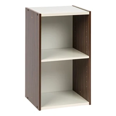 Imagen de Iris Ohyama Estantería Espacio Ahorrador de 2 Niveles Extra Ancho, Marrón Ajustable, Multiuso, Modular, para Sala, Oficina, Habitación, Organizadora, Librería, Montaje Fácil, UB 6035