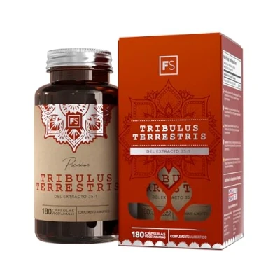 Imagen de FS Tribulus Terrestris 180 Cápsulas de Alta Potencia 2500mg (Del Extracto 35:1) por Cápsula Sin OGM, Gluten ni Alérgenos Fabricado en el Reino Unido.