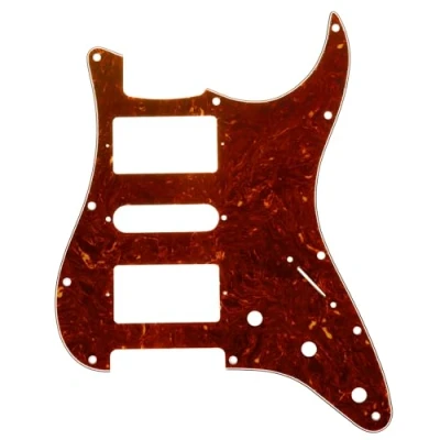 Imagen de Musiclily Pro 11 Agujeros HSH Strat Pickguard Golpeador para Guitarra Fender American/México Standard Stratocaster Estilo Moderno, 4 capas Vintage Tortoise
