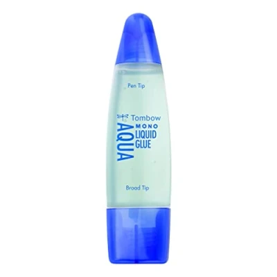 Imagen de PEGAMENTO marca TOMBOW modelo COLA LIQUIDA TRANSPARENTE AQUA PERMANENTE CON 2 PUNTAS 50 ML