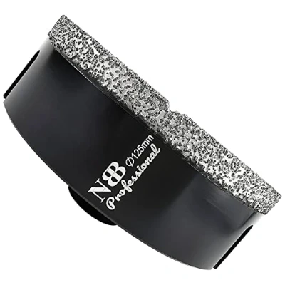 Imagen de NBB Broca de diamante con M14, corona para taladrar en seco y húmedo profesionalmente porcelana dura, cerámica, baldosas, granito, mármol, azulejo, Amoladora Angular (125mm)