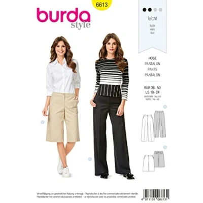 Imagen de Burda Patrón 6613 Pantalón y Bermuda