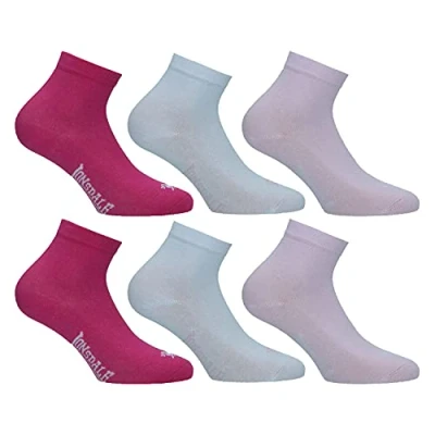 Imagen de Lonsdale Quarter 6 Pares Calcetines, Algodón (Rosa Mix, 39 42)