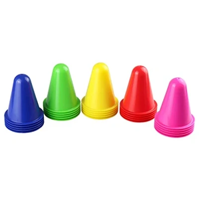Imagen de Idena 40622 Pylons 25 Conos de Advertencia plástico, Aprox. 8 cm Alto, apilables, para Deportes, Ocio, Slalom, fútbol y Clubes