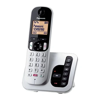 Imagen de Panasonic KX TGC260JTS Teléfono inalámbrico Digital con contestador telefónico Digital, Unidad Base y 1 Receptor, ID de Llamada, Bloqueo Llamadas no deseadas, Manos Libres, Modo Eco One Touch,