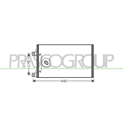 Imagen de PRASCO ME750C001 Condensador 15 Aluminio 575 RENAULT: Kangoo II Express, / Grand Kangoo, Be Bop, MERCEDES BENZ: Citan Furgón