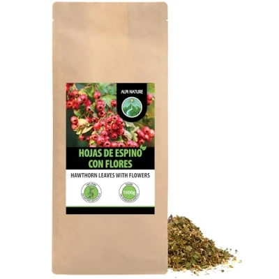 Imagen de Infusión de espino blanco (1kg), Hojas con flores, Té blanco, suavemente secado y cortado, 100% natural