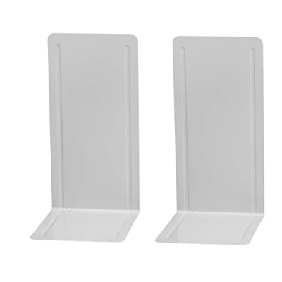 Imagen de Wedo 1021237 Sujetalibros de metal, alto, 2 unidades, 14 x 12 24 cm, color gris luminoso