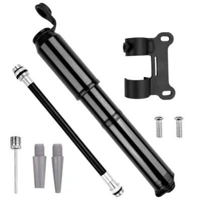 Imagen de Noxtioanip Bomba de Aire para Bicicleta 120 PSI, Mini con Válvulas Presta y Schrader, Pump Bicicletas, Bicycle, MTB Bicycle Carretera Ciclismo