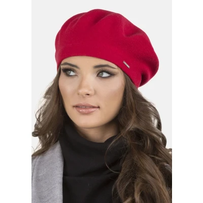Imagen de Vivisence Boina De Otoño Invierno para Mujer Elegante Estilo Clásico Hecha Ideal Ajuste Talla Única Cómoda Y Versátil 7005, Rojo,Talla