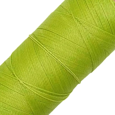 Imagen de Linhasita Bobina Hilo Encerado 100gr / 360 Metros 0,5 mm de Grosor Poliester Macrame 30 Colores (Verde Manzana)