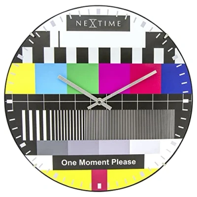 Imagen de NeXtime Reloj de pared &quot;TESTPAGE DOME&quot;, muy silencioso, redondo, colorido, ø 35 cm