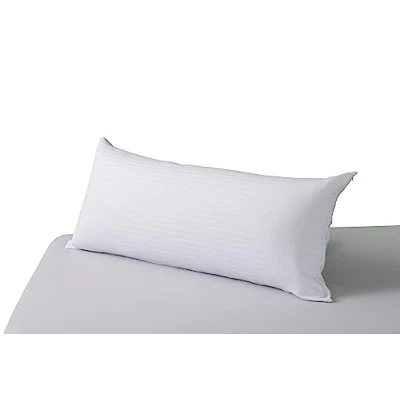 Imagen de SAVEL Funda de Almohada Cutí 100% algodón con Cremallera 40 x 90 cm Protector Algodon listado Transpirable. Tejido Raso labrado Suave y Absorbente.
