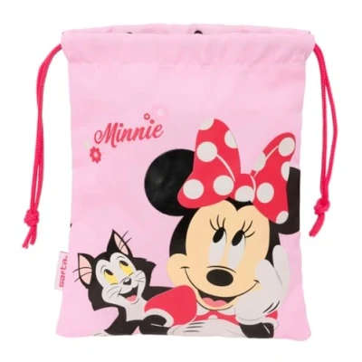 Imagen de MINNIE MOUSE NAIVE Saquito Merienda Lunch Bag, Portatodo, Calidad y Máxima Resistencia, Porta Comida, Recreo, 20x25 cm
