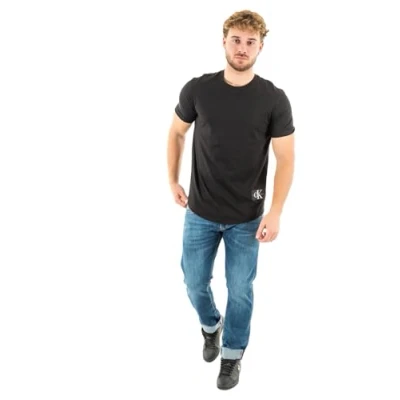 Imagen de Calvin Klein Jeans Badge TURN UP Sleeve Camiseta básica, Hombre, Talla: 3XL, Black