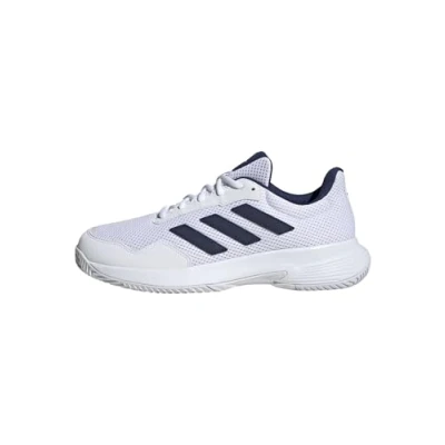Imagen de adidas Game Spec 2 Tennis Shoes, Zapatos Bajos Que no Son de fútbol Unisex Adulto, FTWR White/Dark Blue/FTWR White, 46 EU