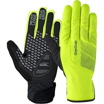 Imagen de GripGrab Guantes de Ciclismo Ride Impermeables Térmicos Invierno Cortavientos Acolchados Táctiles con Forro Polar