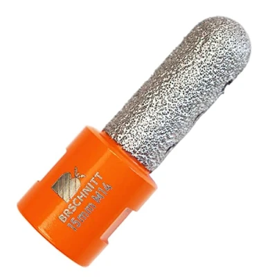 Imagen de Broca Fresado Diamante 15mm BRSCHNITT de Dedo para Agrandar Esmerilado Orificios Existentes en Azulejos Porcelana Cerámica Mármol Granito Piedra M14 Rosca