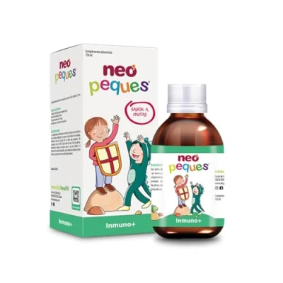 Imagen de NEO PEQUES Inmuno+ Jarabe para Fortalecer las Defensas en los Niños Complemento Alimenticio Infantil con Reishi, Acerola, Vitamina C y Zinc Sabor a Frutas 150 ml
