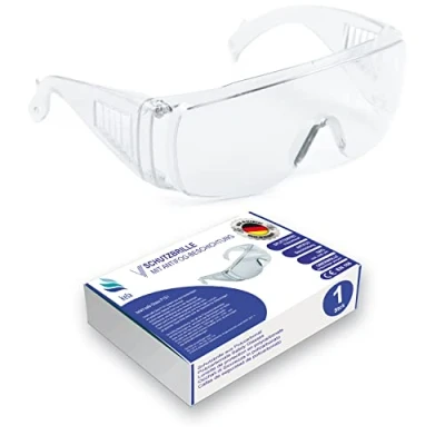 Imagen de kela 1x gafas de seguridad P1S1 I Made in Germany trabajo con Lentes antivaho y protección UV ligeras transparentes Cubregafas protectoras deportivas