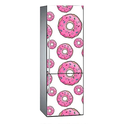 Imagen de OEDIM SL Vinilo para FRIGORIFICO Donuts Rosas, Multicolor, 185x60cm