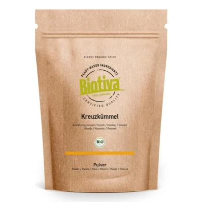Imagen de Biotiva Comino orgánico molido 250 g 100% empacado y verificado en Alemania (DE ÖKO 005)