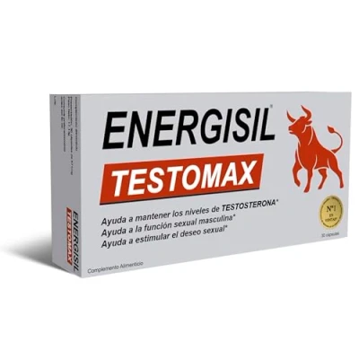 Imagen de ENERGISIL® TESTOMAX 30 Cápsulas con Maca, L Arginina, Tribulus Terrestris, Ashwagandha, Ácido D Aspártico, Zinc, Selenio y Vitaminas Complemento Alimenticio para Niveles Normales de Testosterona