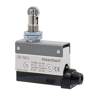 Imagen de Heschen Interruptor de límite horizontal TZ 7311 momentray rodillo paralelo actuador émbolo AC 380V 10A solo polo