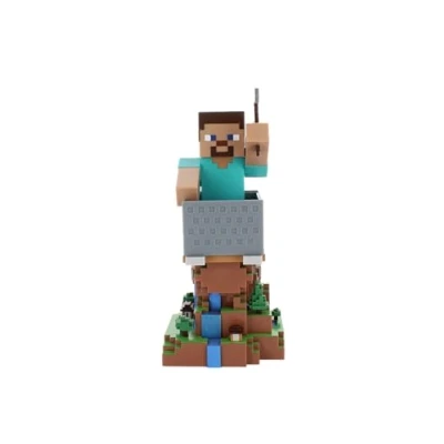 Imagen de Cable Guys Minecraft Steve soporte para accesorios de juego y teléfono la mayoría mandos (Xbox, Play Station, Nintendo Switch)
