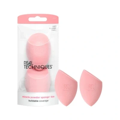 Imagen de REAL TECHNIQUES Pack De Esponjas Para Maquillaje Facial Miracle Powder Microfibra Uso Húmedo Y Seco Sin Látex Diseño Profesional, Vanilla, 2 Unidad