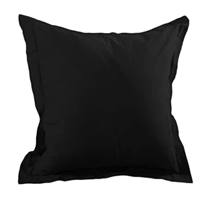 Imagen de Eminza Funda para Almohada con Volante Comodidad Negro