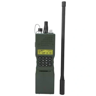Imagen de Modelo de Caja Radio Ficticia, Funda Walkie Talkie Multi Función Ficticia Falso Accesorio 1:1 Duradera No Portátil Plástico Militar Universal PRC 152 con Antena Sin Scope para Juegos