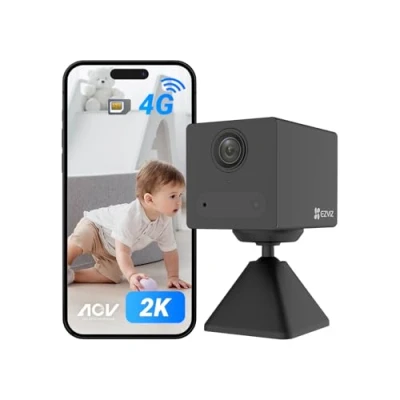 Imagen de EZVIZ 4G Mini Camara de Vigilancia Bateria 2K Interior Seguridad 2000mAh, Audio Bidireccional, AI Deteccion Humana, Compatible Power Bank, 512GB Tarjeta(No Incluido), CB2 Negro