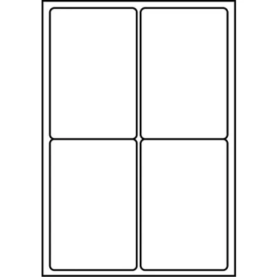 Imagen de SmithPackaging etiquetas autoadhesivas A4, 4 por hoja, 100 hojas, 99,1 x 139 mm, 400