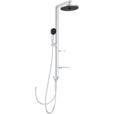 Imagen de Ideal Standard Alu+, Columna de ducha aluminio con desviador, Una vía, Silver,BD585SI