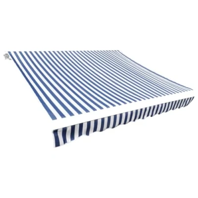Imagen de vidaXL Toldo Lona Azul Blanco 481x296 cm Techo Tienda Carpa Marquesina Cenador