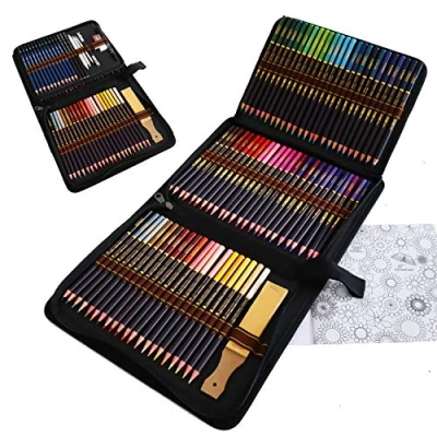 Imagen de Lapices de Colores para Adultos, 96 Pieza Dibujo Artístico del Artista y Bosquejo Carbón Grafito Sticks, Lápices Madera, Principiante Niños