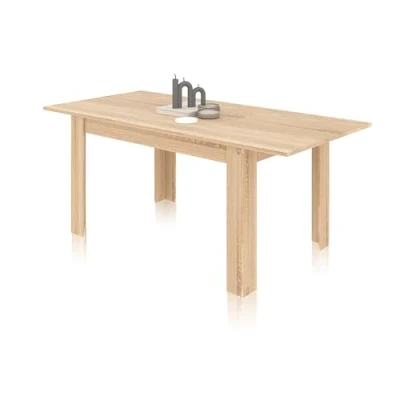 Imagen de duehome Mesa de Comedor Extensible, Rectangular, Modelo Danna, Acabado en Roble Canadian, Medidas: 140 190 cm (Largo) x 90 (Ancho) 78 (Alto)