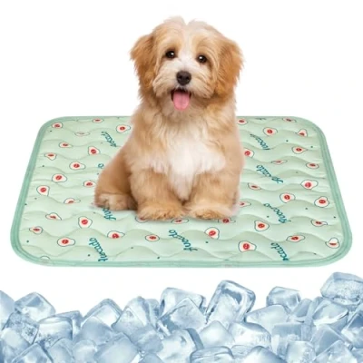 Imagen de KYSUN Alfombra Refrescante para Perro y Gato, Alfombrilla Refrescante, de Refrigeración Esterilla Dormir Suave Mascotas, Plegable Lavable Almohadilla Perros (50 x 40 cm)
