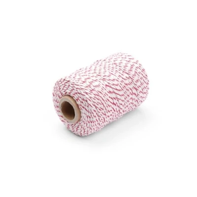 Imagen de HENDI Cuerda para preparación de Roulade, Cordel Cocina, cordón Hilo alimentario Atar Carne, Pescado o Verduras, Hacer Salchichas, Carnicero, 132m, 200g, algodón Rojo y Blanco