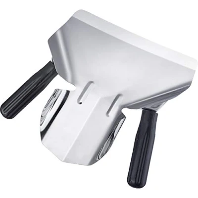 Imagen de Westmark Pala para palomitas de maíz/patatas fritas, Con 2 asas, Tamaño la pala: aprox. 20 x 12 cm, Longitud: 23 Acero inoxidable/plástico, Plata/negro, 91262270