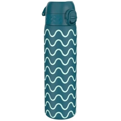 Imagen de Ion8 Botella Agua Acero Inoxidable Termica, 500ml, a Prueba de Fugas, Fácil Abrir, Cerradura Segura, Aptas para Lavavajillas, Adapta Portavasos, Asa Transporte, Diseño Ola