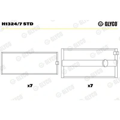Imagen de GLYCO H1324/7 STD Cojinete de cigüeñal