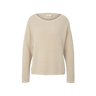 Imagen de TOM Tailor Structured Jersey de punto, Mujer, Talla: 34, Beige bubble structure