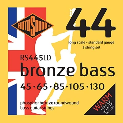 Imagen de cuerdas Rotosound para Bajo Acústico/BASS 44 BRONZE5 RS445LD Standard 45 130