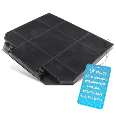 Imagen de DL pro Filtro de carbón activo para campana AEG Electrolux 9029800480 MCFE04 9029793636 E3CFF72 EFF72 Faber I260GR extractora 266 x 235 21 mm repuesto Indesit Küppersbusch Whirlpool